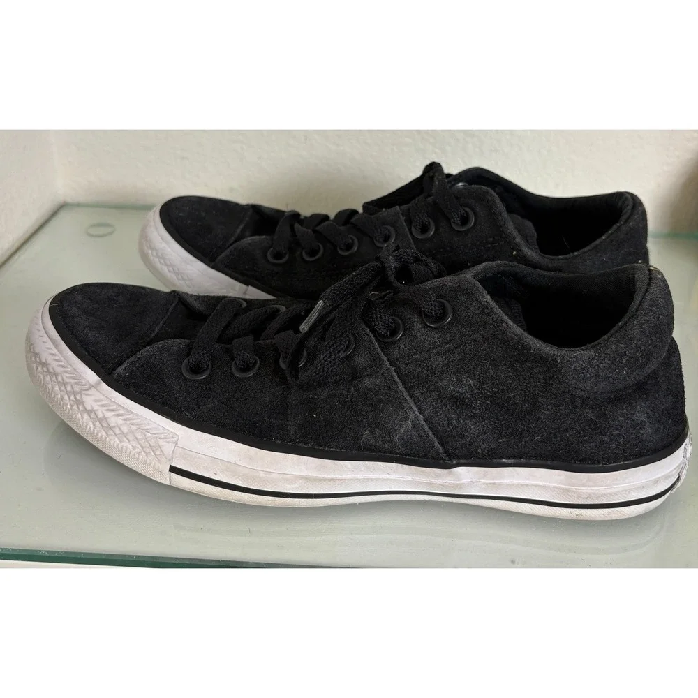 Converse Chuck Taylor All Star Madison Black Suede Low Top Sneakers 557978C 8W - Picture 6 of 8